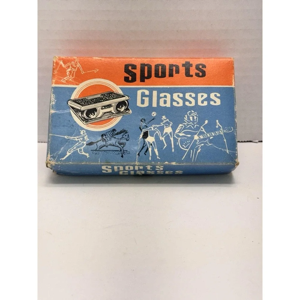 Vintage Collapsible Opera Sports Glasses Crystar Lens 2.5x Made In Japan